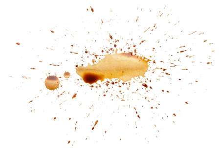 Coffee stain on white backgroundの写真素材