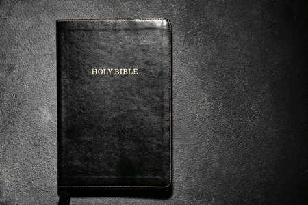 Hole Bible on dark background