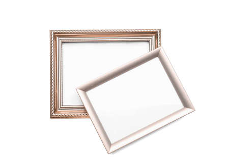 Blank frames on white background