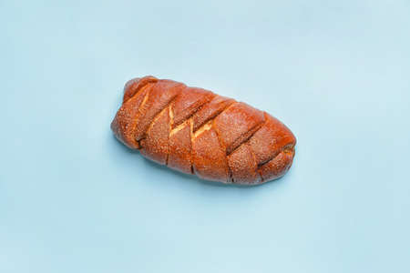 Challah on color background. Rosh Hashanah (Jewish New Year) celebrationの写真素材