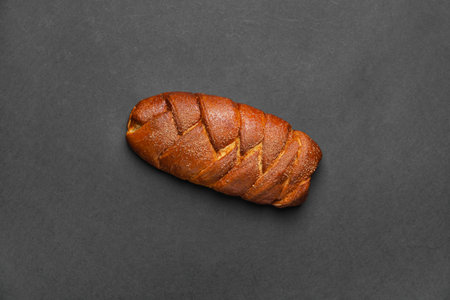 Challah on dark background. Rosh Hashanah (Jewish New Year) celebration
