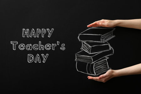 Beautiful greeting card for Happy Teacher's Dayの写真素材