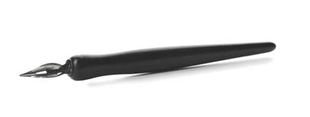 Nib pen on white backgroundの写真素材