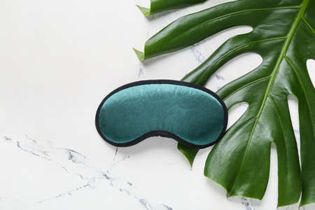 Sleep mask on light backgroundの写真素材
