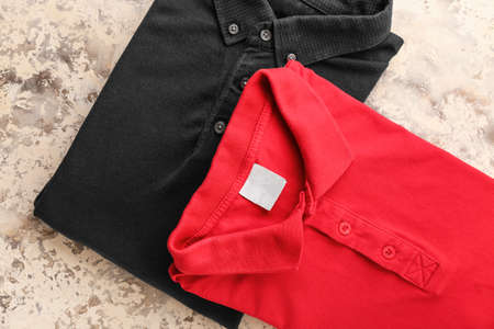 New male shirts on light backgroundの写真素材
