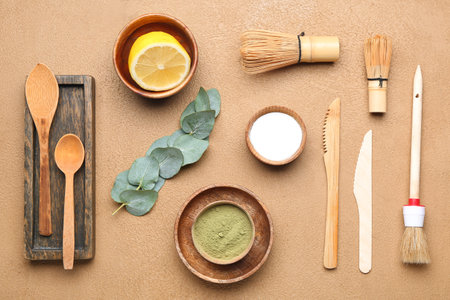 Eco composition on color backgroundの写真素材