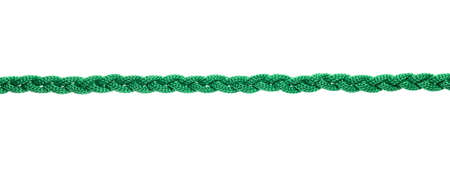 Braided rope on white background