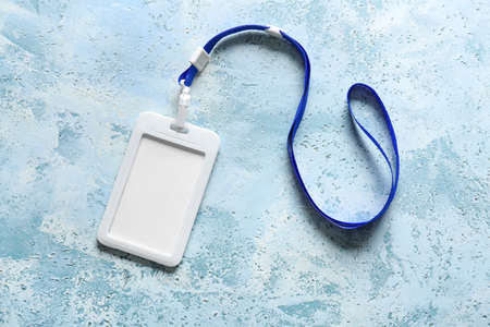 Blank badge on color background