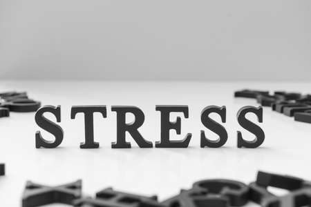 Composition with word STRESS on light backgroundの写真素材