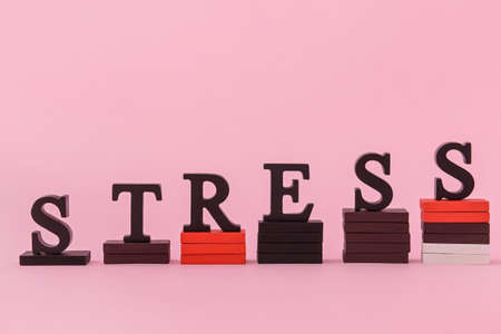 Word STRESS on color backgroundの写真素材