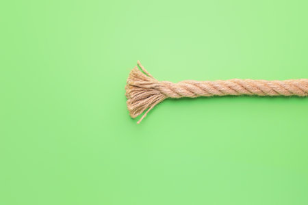 Long rope on color background