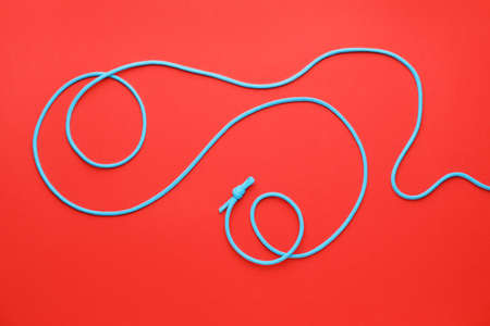 Long rope on color backgroundの写真素材