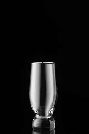 Empty glass on dark backgroundの写真素材