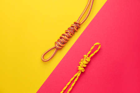 Ropes with loops on color background