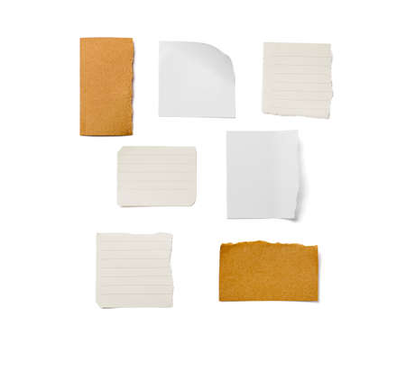 Blank paper sheets on white background