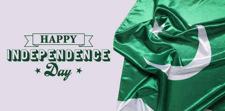 Greeting card for Independence Day of Pakistanの写真素材