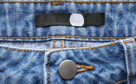 Closeup view of label on clothesの写真素材