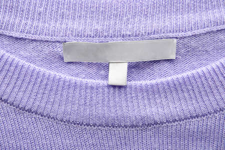 Closeup view of label on clothesの写真素材