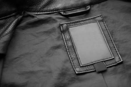 Closeup view of label on clothesの写真素材