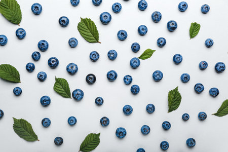 Tasty blueberry on light background