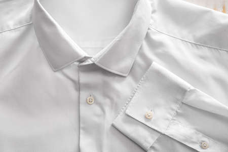 New classic male shirt, closeupの写真素材