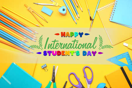 Beautiful greeting card for World Students' Day