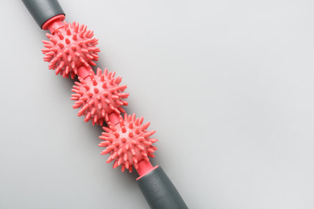 Body roller on gray background