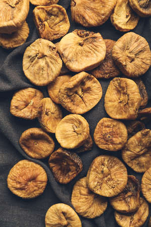 Tasty dried figs on tableの写真素材