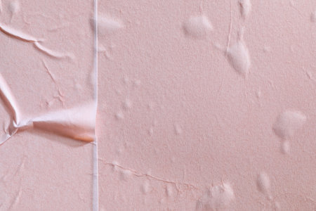 Texture of creased wet paper as backgroundの写真素材