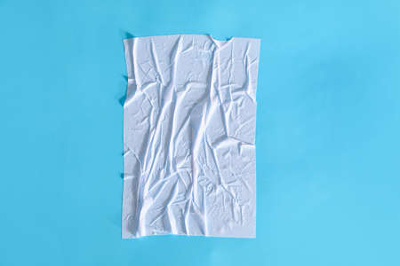 Texture of creased wet paper on color backgroundの写真素材