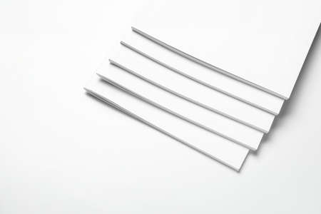Blank magazines on white background