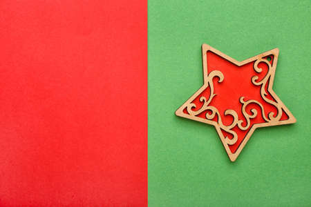 Beautiful Christmas star on color background