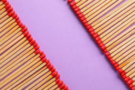 Many matches on color background