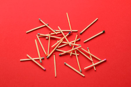 Many matches on color background