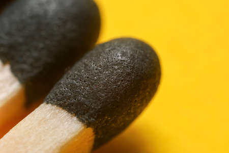 Whole matches on color background, closeupの写真素材