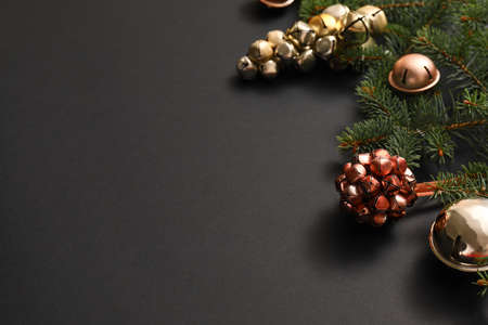 Beautiful Christmas composition on dark background