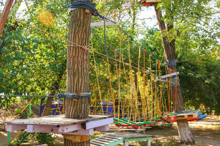 View of modern adventure parkの写真素材