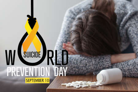 Awareness card for World Suicide Prevention Dayの写真素材