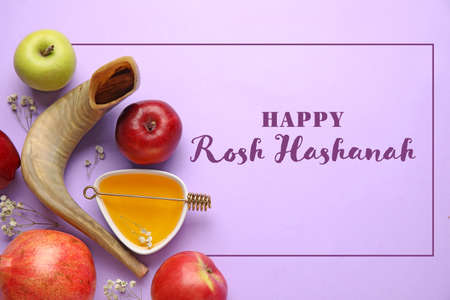 Greeting card for Rosh hashanah (Jewish New Year)の写真素材