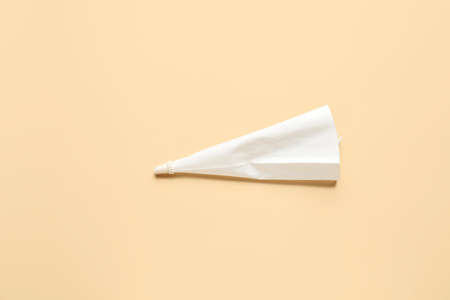 Pastry bag on color backgroundの写真素材