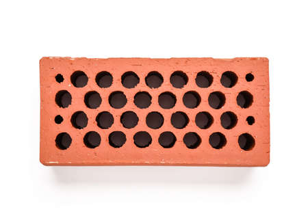 Brown brick on white backgroundの写真素材