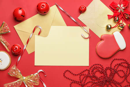 Mockup of beautiful Christmas greeting card