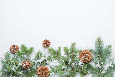 Beautiful Christmas composition on white background