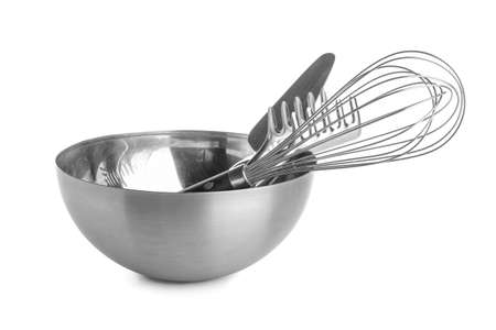 Set of kitchen utensils for bakery on white backgroundの写真素材