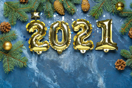 Beautiful Christmas composition on color background