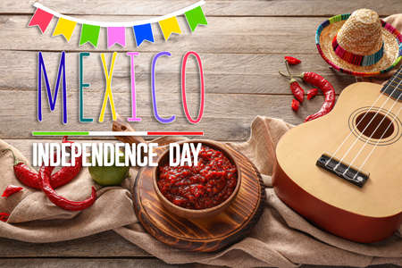 Greeting card for Independence day of Mexicoの写真素材