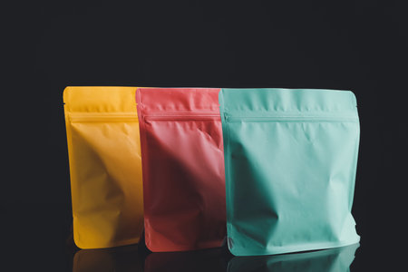 Tasty pet food on dark backgroundの写真素材
