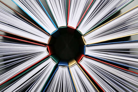 Many different books as backgroundの写真素材