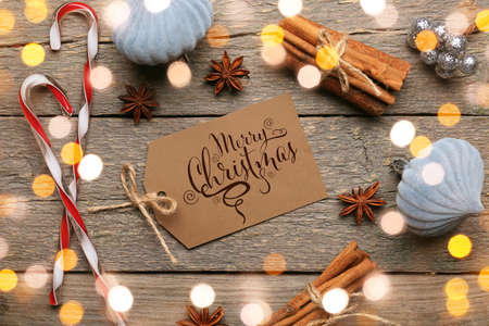 Beautiful greeting card for Christmasの写真素材