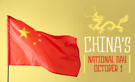 Greeting card for National Day of the People's Republic of Chinaの写真素材